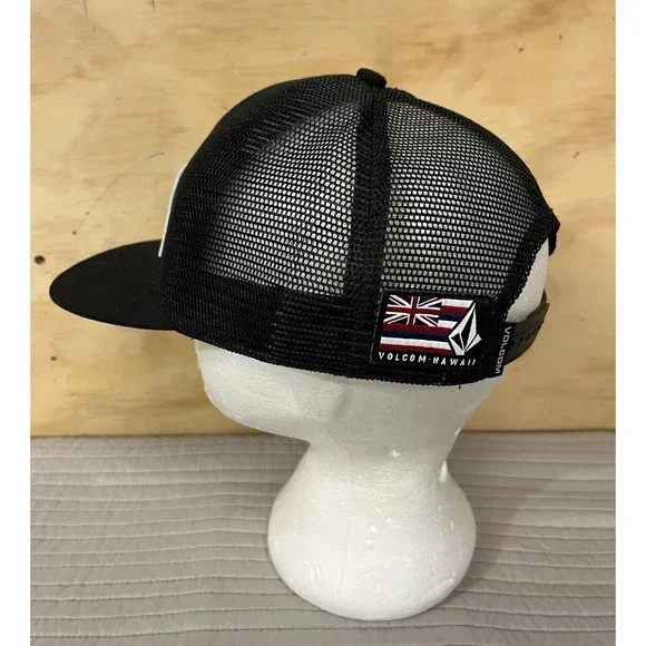 Volcom Keep Hawaii Stoned Adjustable Snapback Hat Cap Black Rare Size Small - Picture 6 of 8